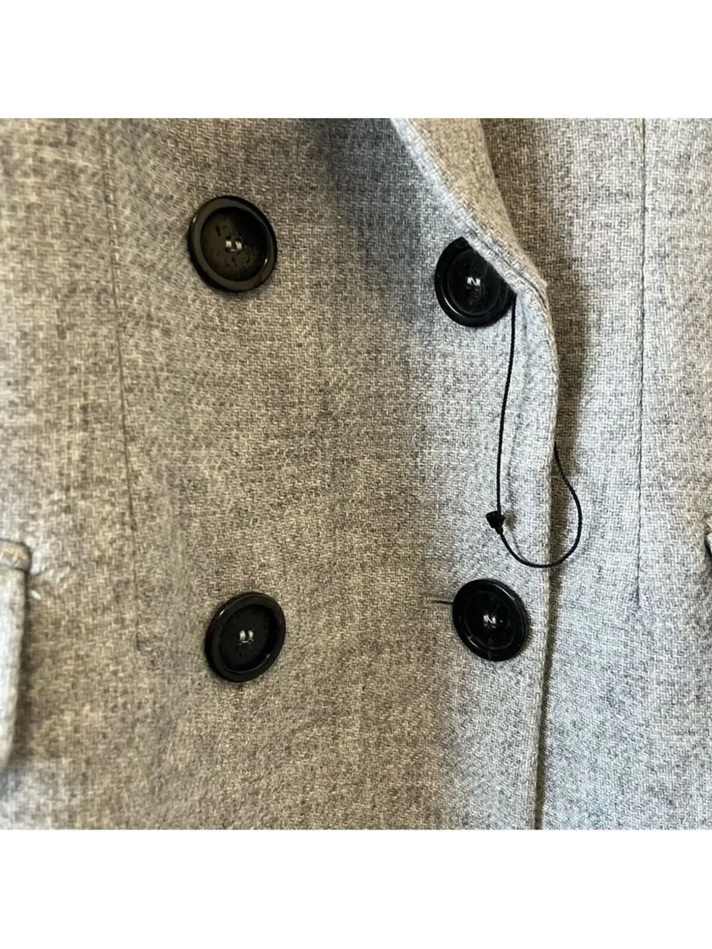 NEW ZARA DOUBLE BREASTED MANTECO PREMIUM QUALITY FABRICS COAT GRAY Sz M - Picture 5 of 12